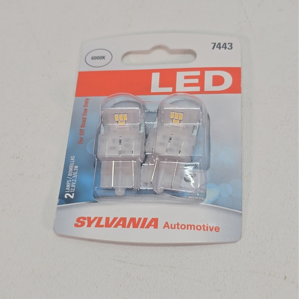 SYLVANIA 7443 LED White Mini Bulb for DRL & Reverse (2 Bulbs)